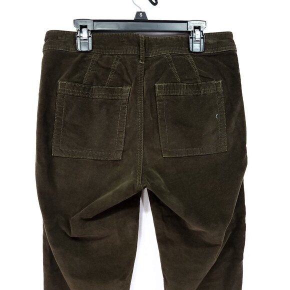 Anthropologie Micro Corduroy Pants Size 27 High Rise Skinny Pockets Green - Picture 13 of 14